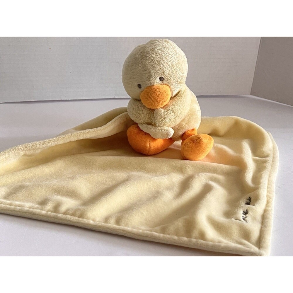 Carter’s Yellow Duck Security Blanket Lovey Plush Baby Soft OS EUC